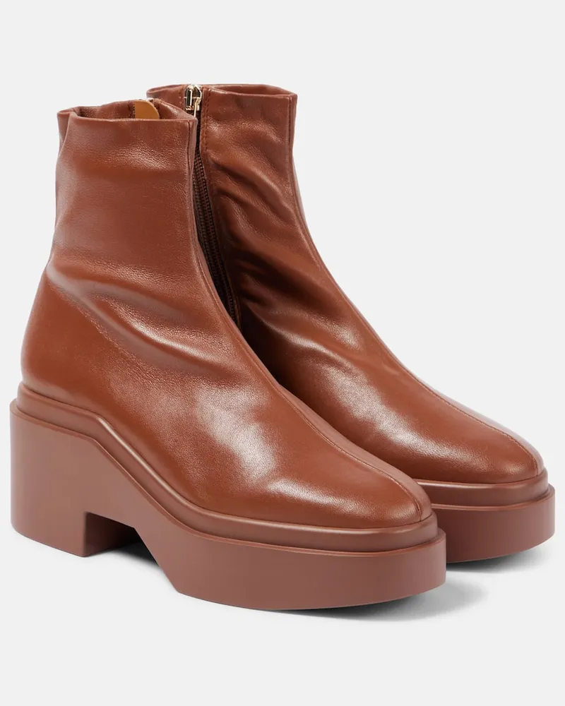 Robert Clergerie Ankle Boots Nelle aus Leder Braun