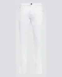 Loro Piana Mid-Rise Slim Jeans Quarona Weiss