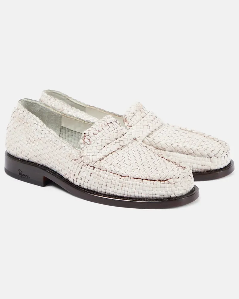 Marni Loafers aus Leder Weiß