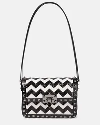 Valentino Garavani Verzierte Schultertasche Rockstud Small Schwarz