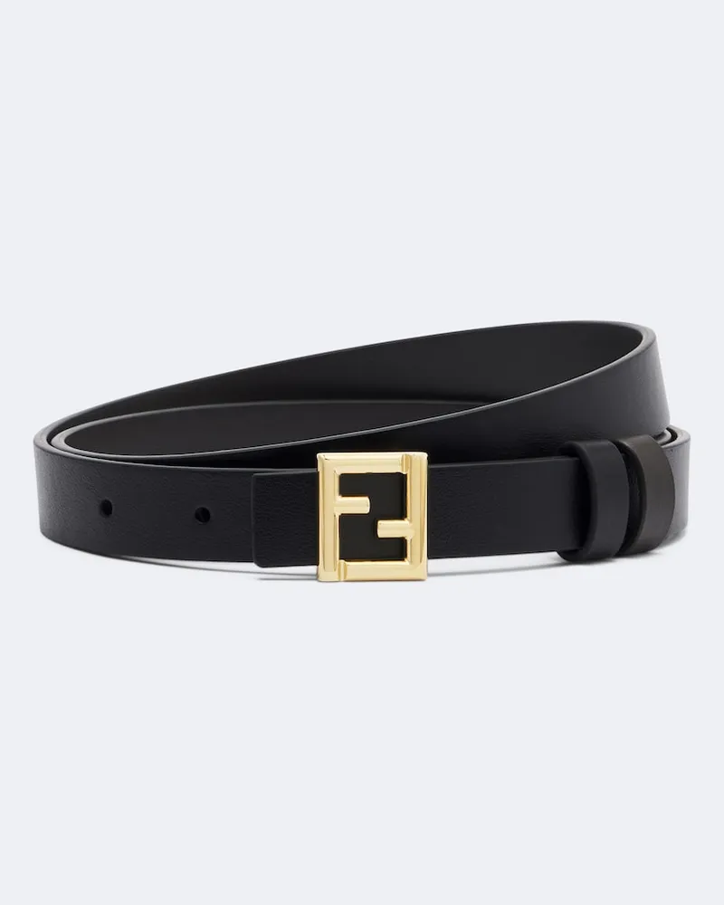 Fendi Gürtel FF aus Leder Braun