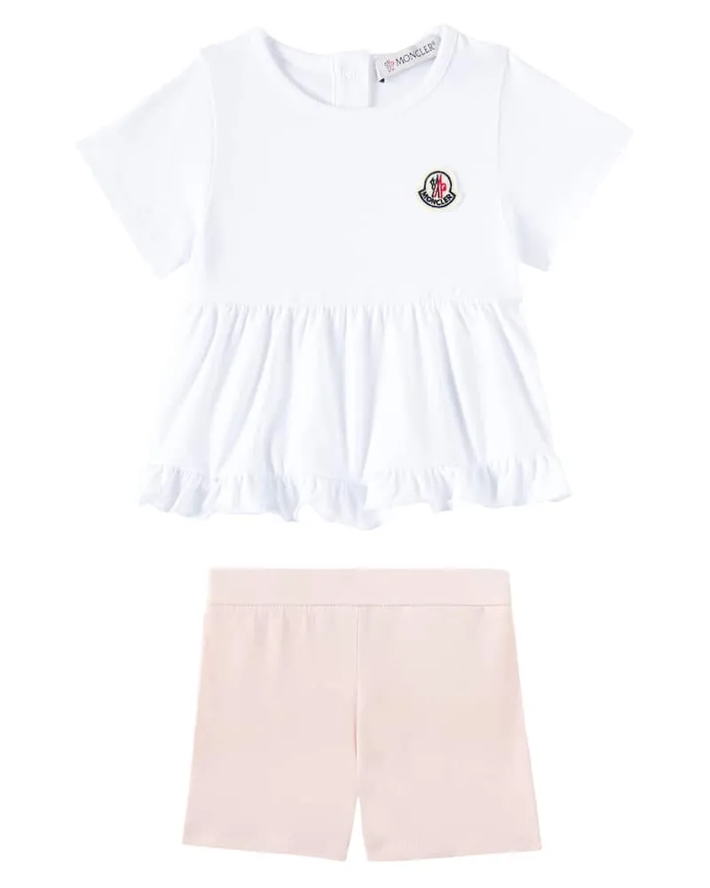 Moncler Baby Set aus Top und Shorts Weiß