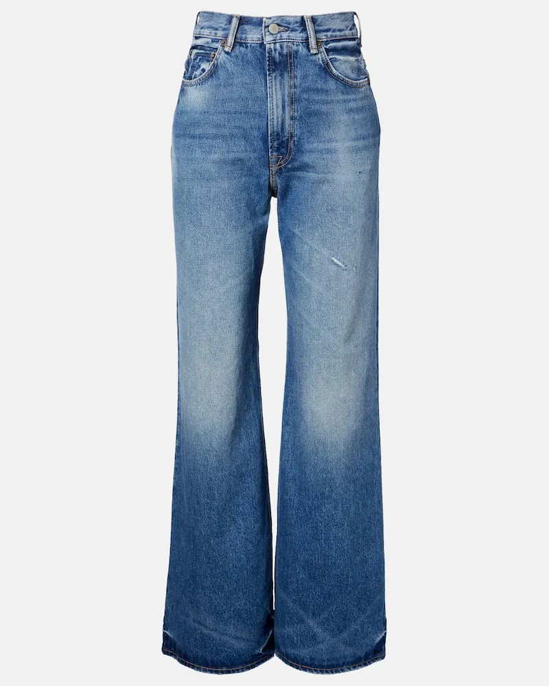 Acne Studios High-Rise Wide-Leg Jeans Blau
