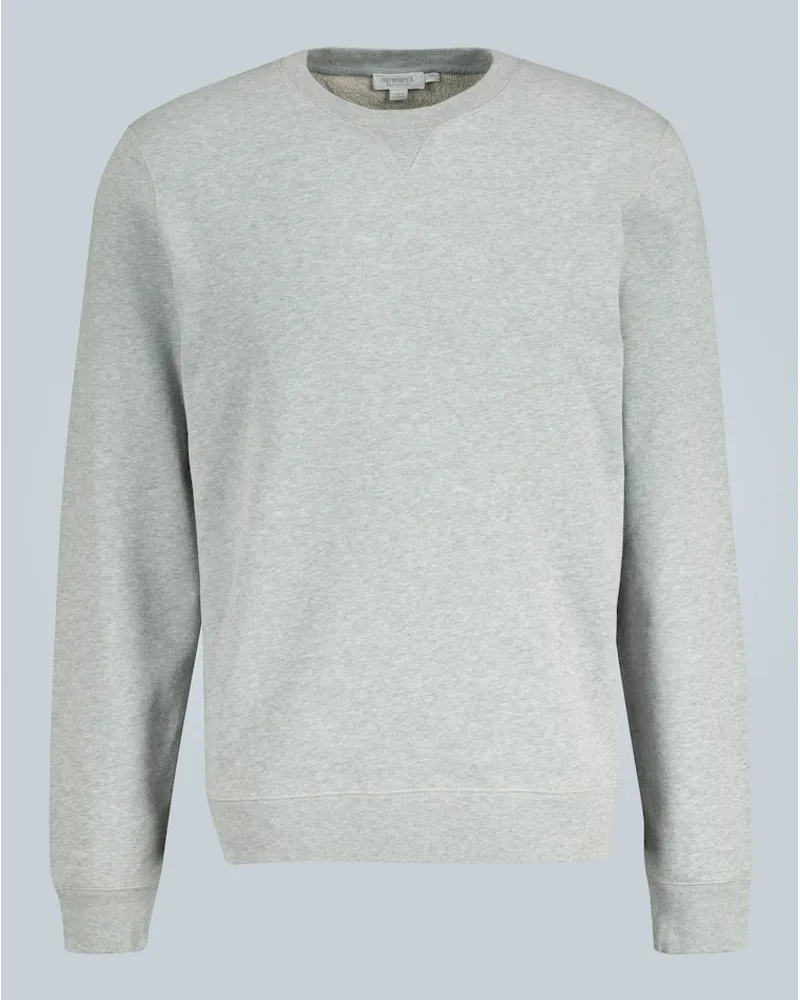 Sunspel Sweatshirt aus Baumwolle Grau