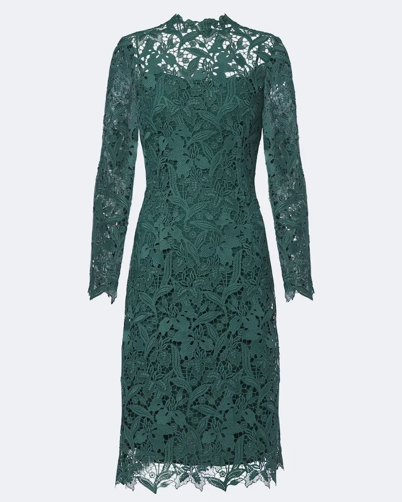 Monique Lhuillier Minikleid aus Spitze Grün