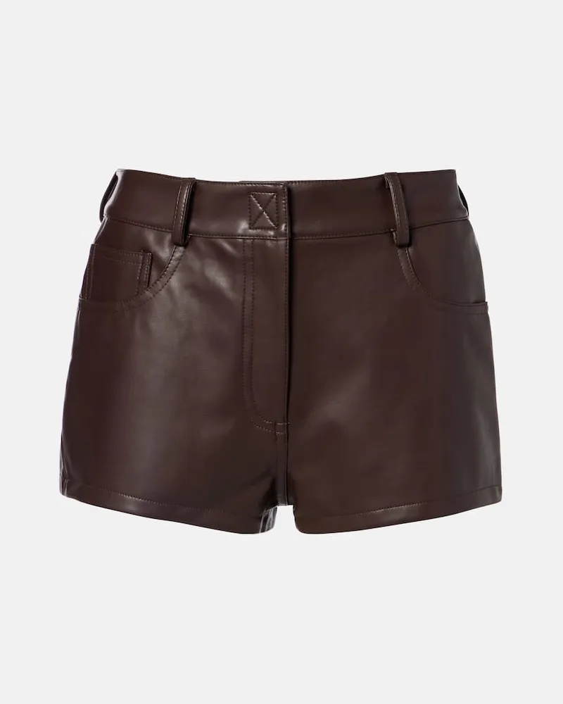 Norma Kamali High-Rise Shorts Braun