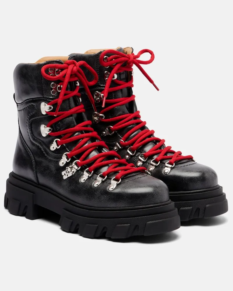 Ganni Schnürstiefel Schwarz