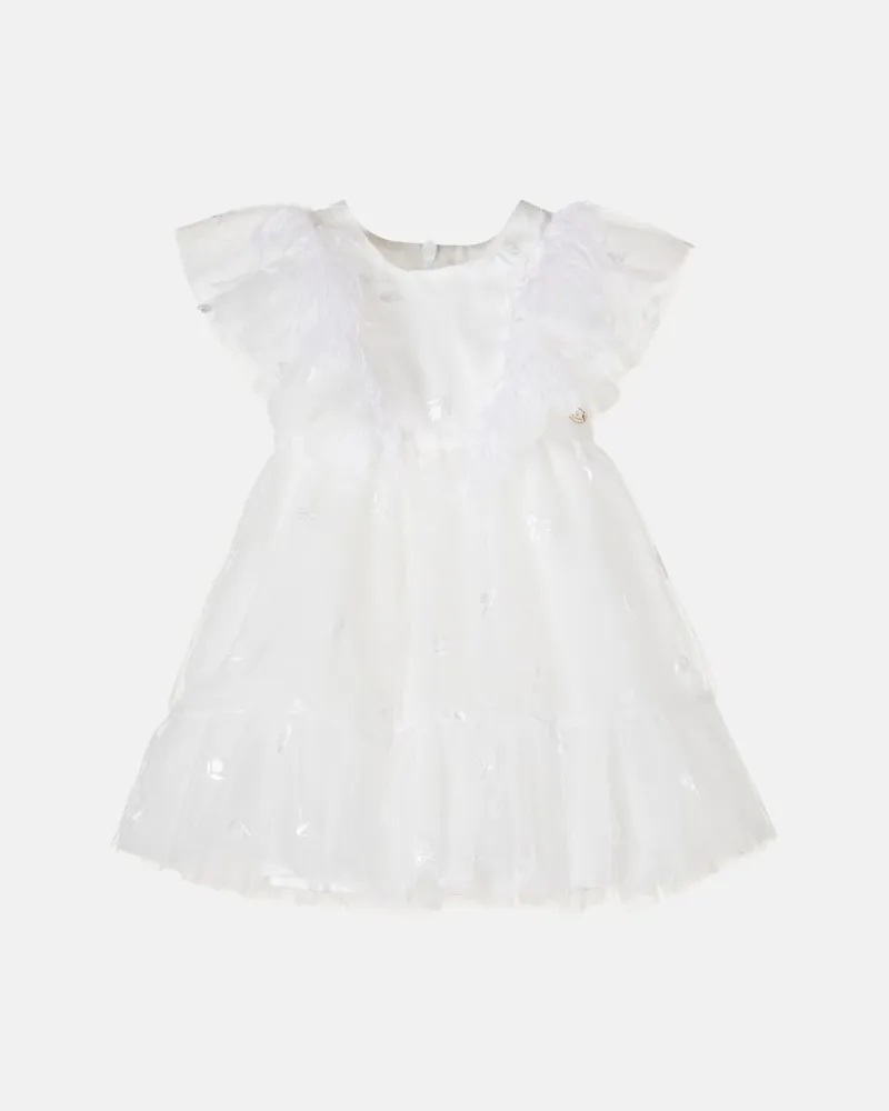 Tartine et Chocolat Baby Kleid aus Tüll Weiß