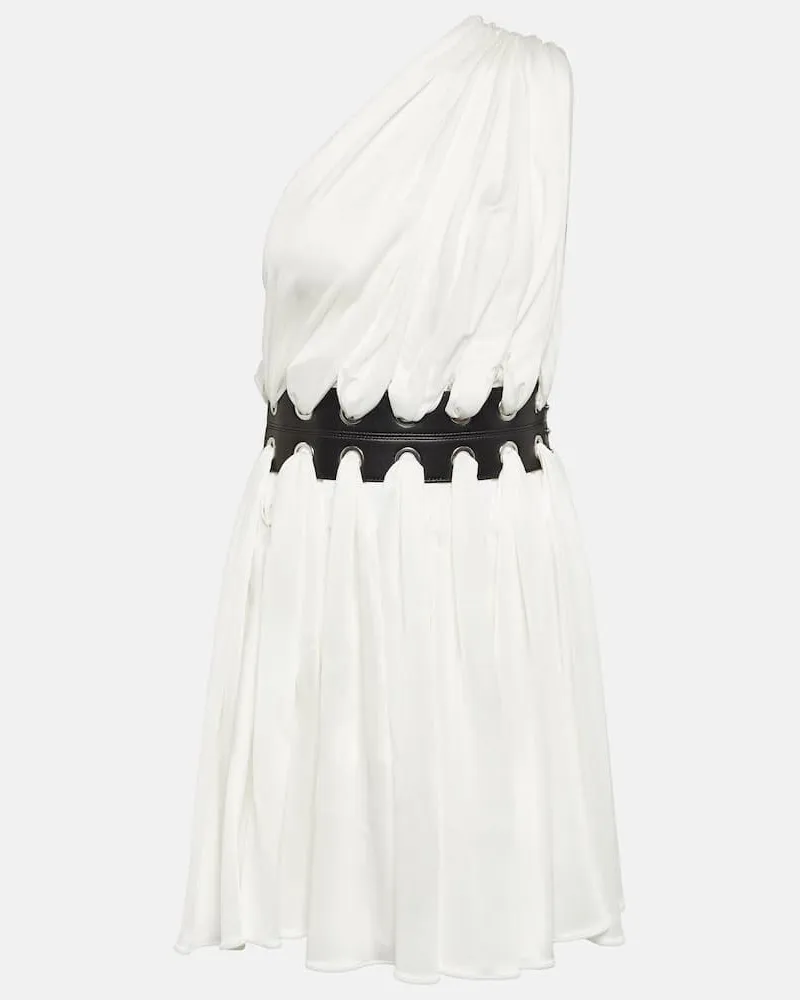 Alaïa Alaïa Minikleid mit Leder Weiß