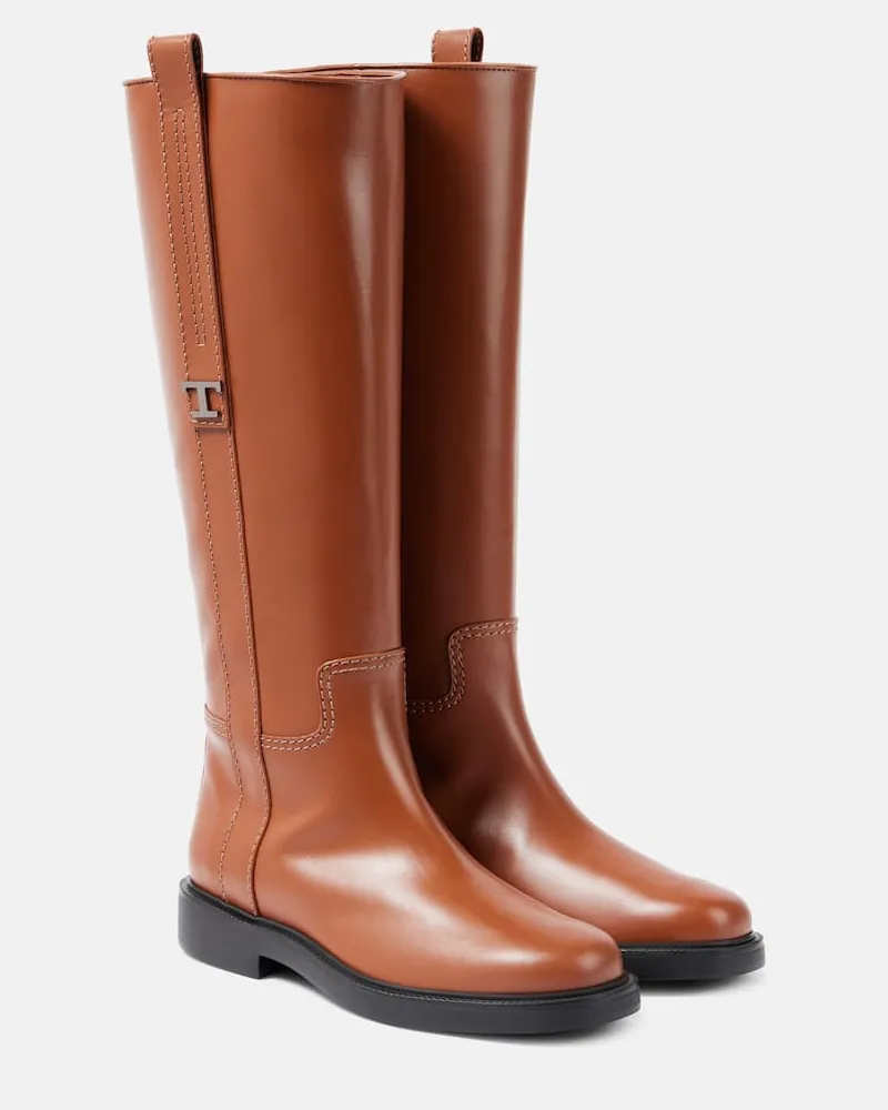 TOD'S Stiefel T Timeless aus Leder Braun
