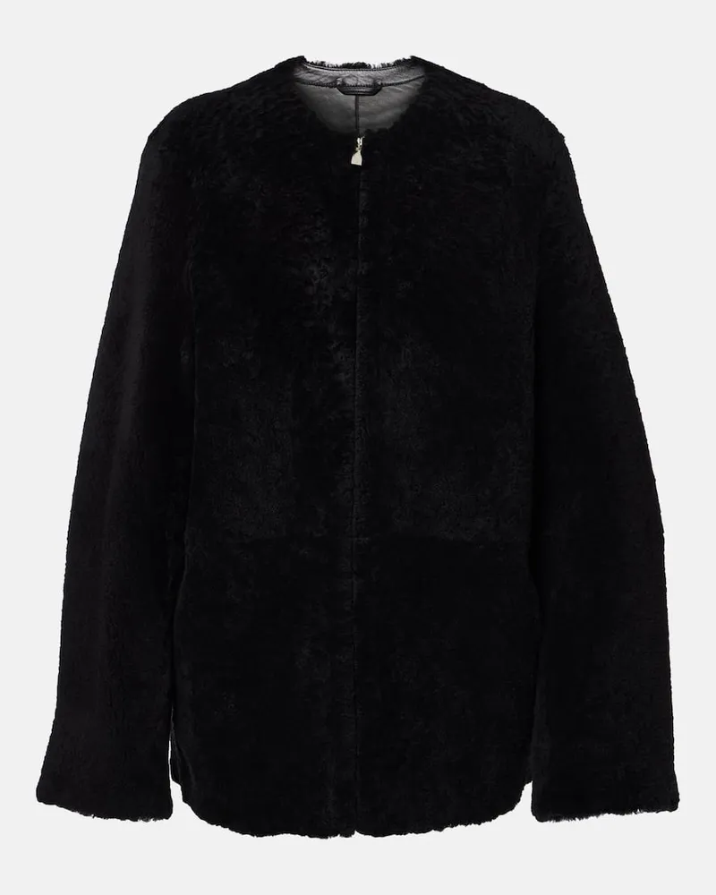 Totême Jacke aus Shearling Schwarz