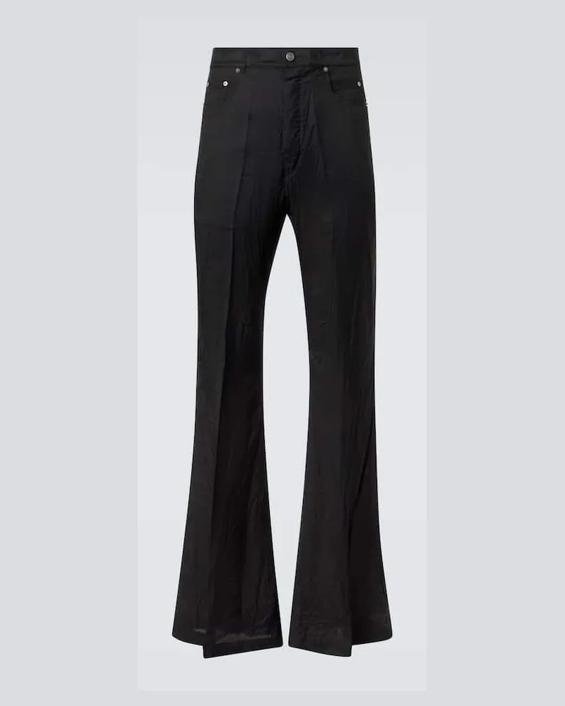 Rick Owens Schlaghose Bolan aus Twill Schwarz