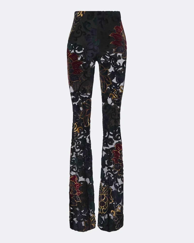 Etro Hose aus Devoré Multicolor