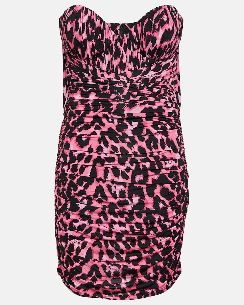 Alex Perry Bedrucktes Minikleid Axton Rosa