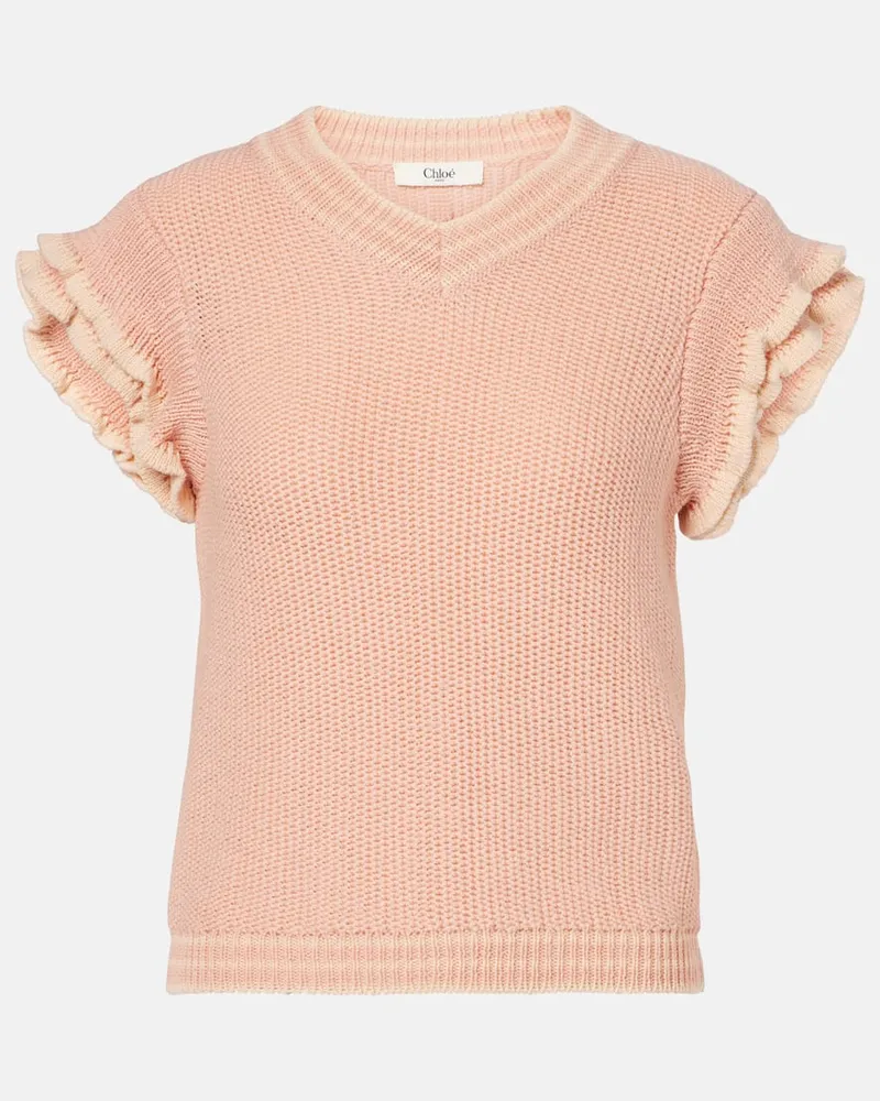 Chloé Chloé Top aus Wolle Rosa