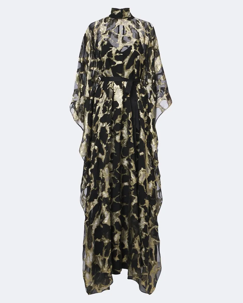 Taller Marmo Kaftan Kintsugi aus einem Seidengemisch Schwarz