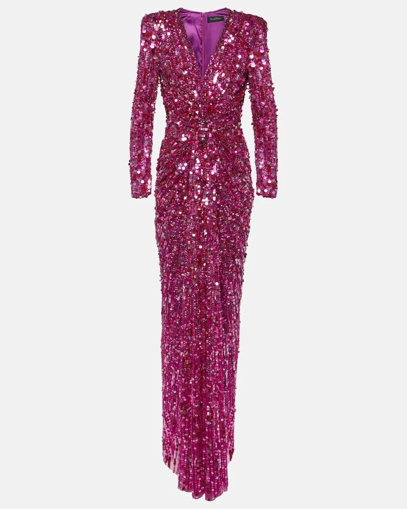 Jenny Packham Robe Gazelle mit Pailletten Rosa