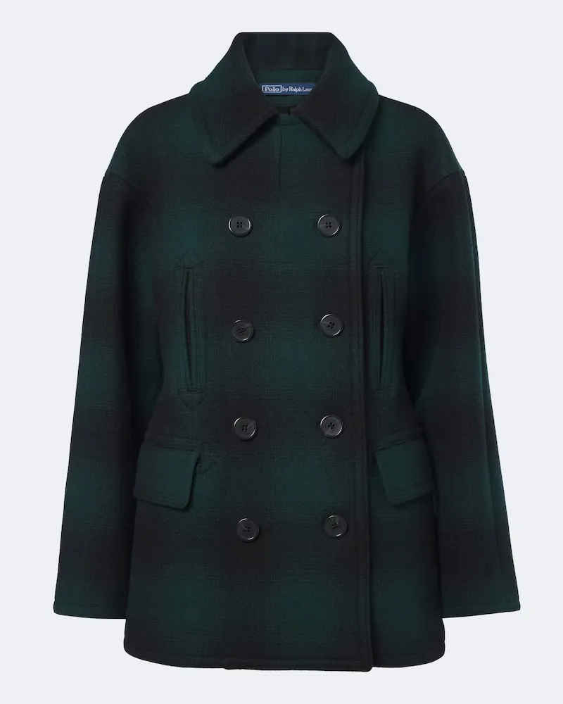 Ralph Lauren Cabanjacke aus einem Wollgemisch Grün