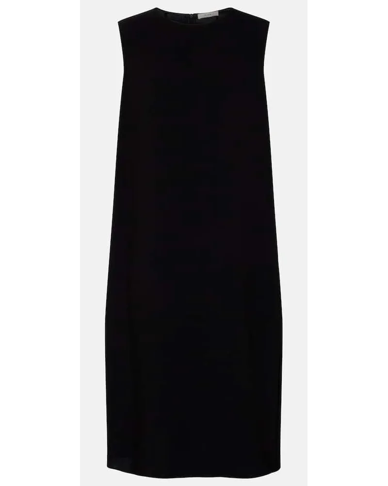 The Row Midikleid Mirna aus Crêpe Schwarz