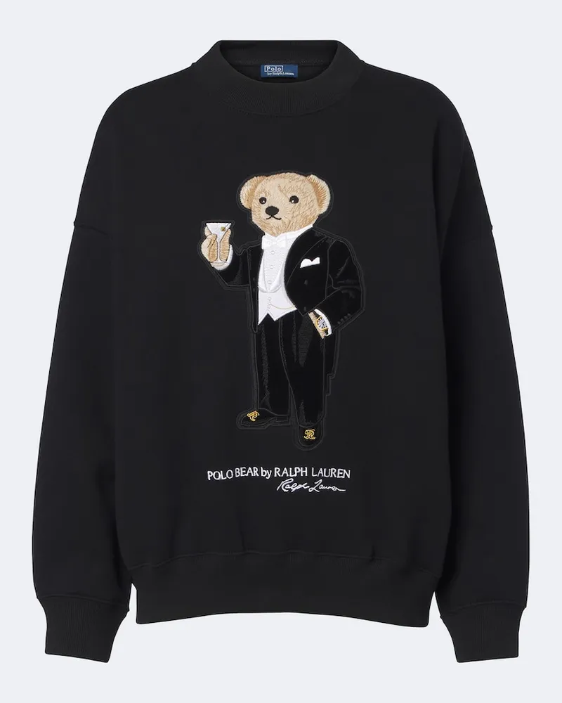 Ralph Lauren Sweatshirt Polo Bear aus einem Baumwollgemisch Schwarz