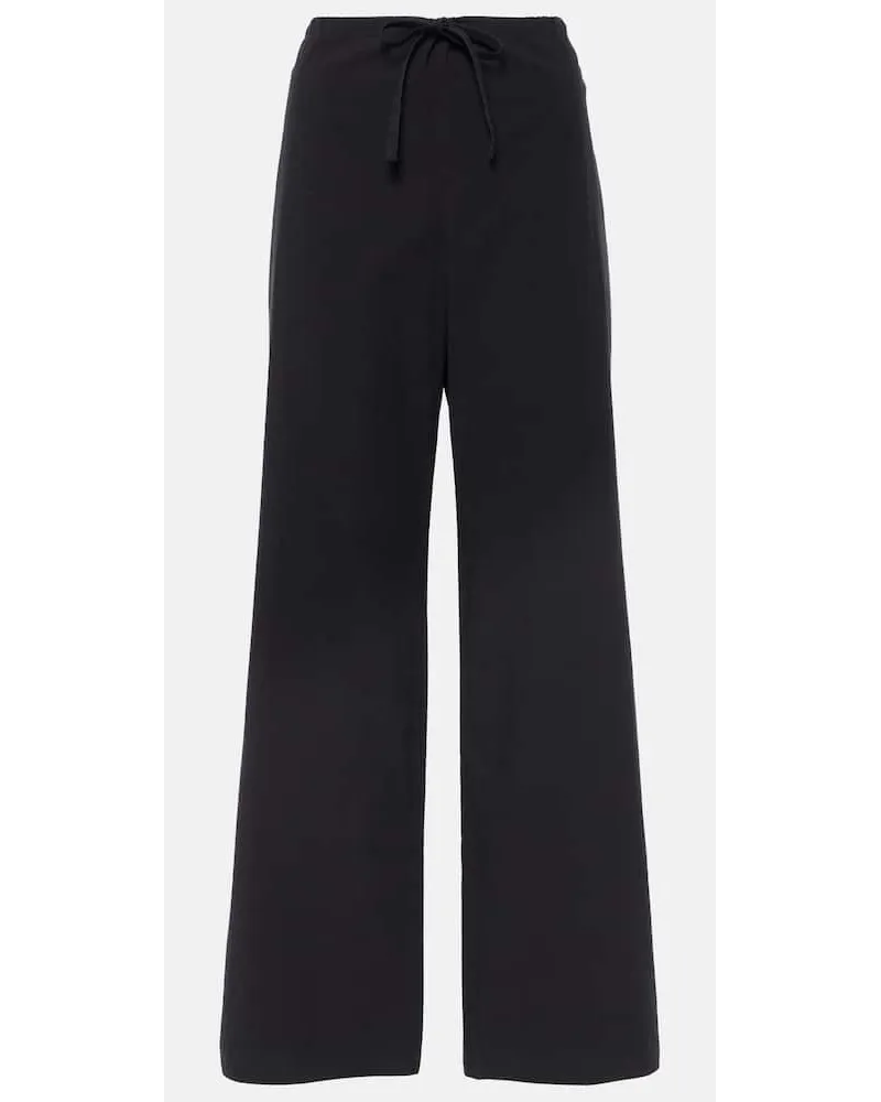 The Row Weite Hose Jugi aus Baumwolle Schwarz