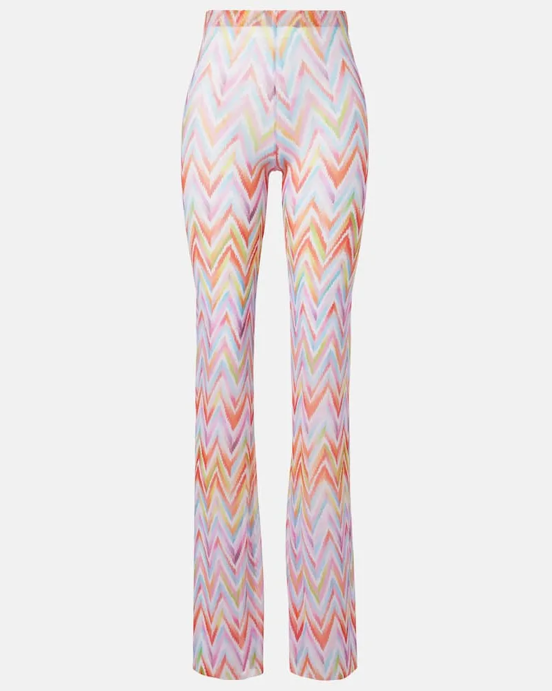 Missoni Gerade Hose aus Tüll Multicolor