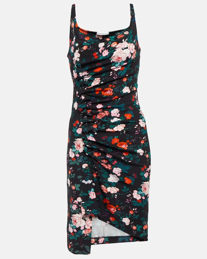 Paco Rabanne Bedrucktes Minikleid aus Jersey Multicolor