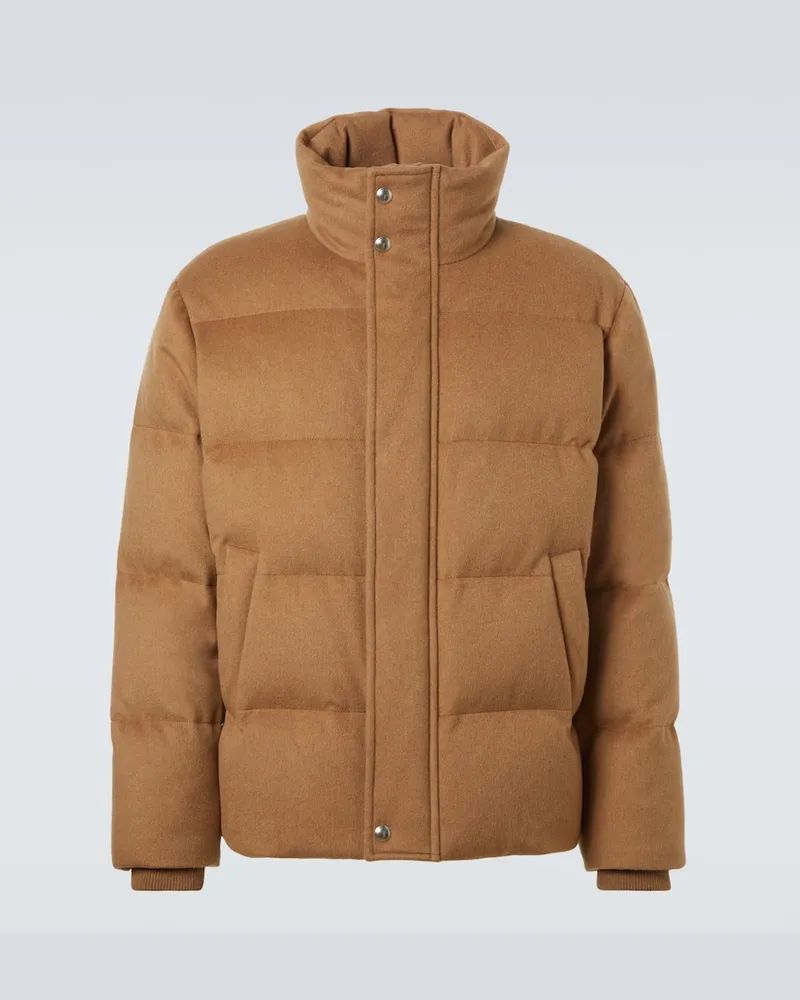 Loro Piana Daunenjacke Giulio aus Kaschmir Braun