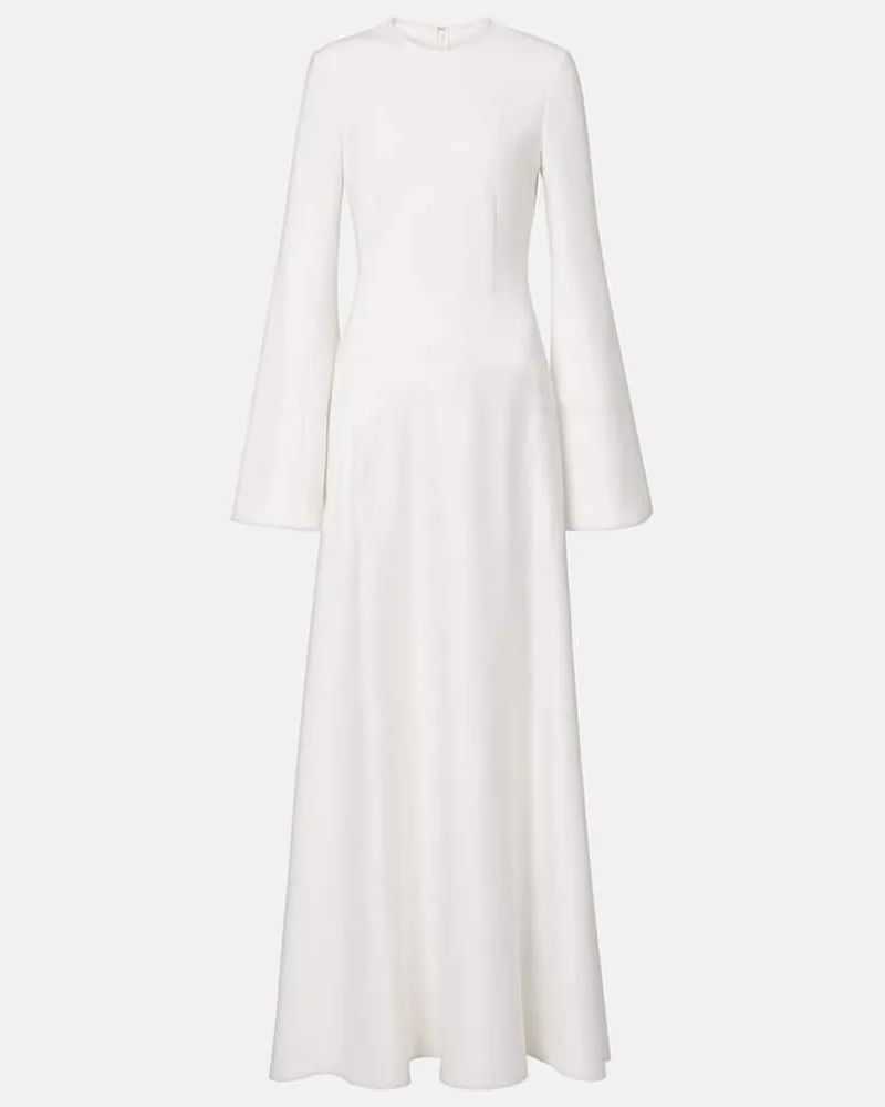 Solace London Robe Storm aus Satin Weiß