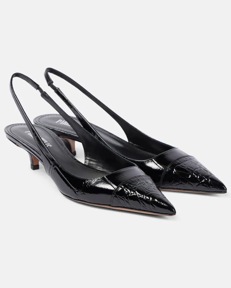 Paris Texas Slingback-Pumps Miranda 35 aus Lackleder Schwarz