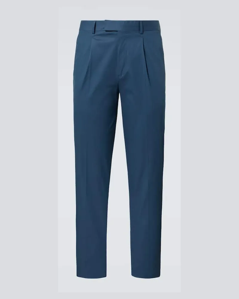Ermenegildo Zegna Gerade Hose aus Baumwolle Blau