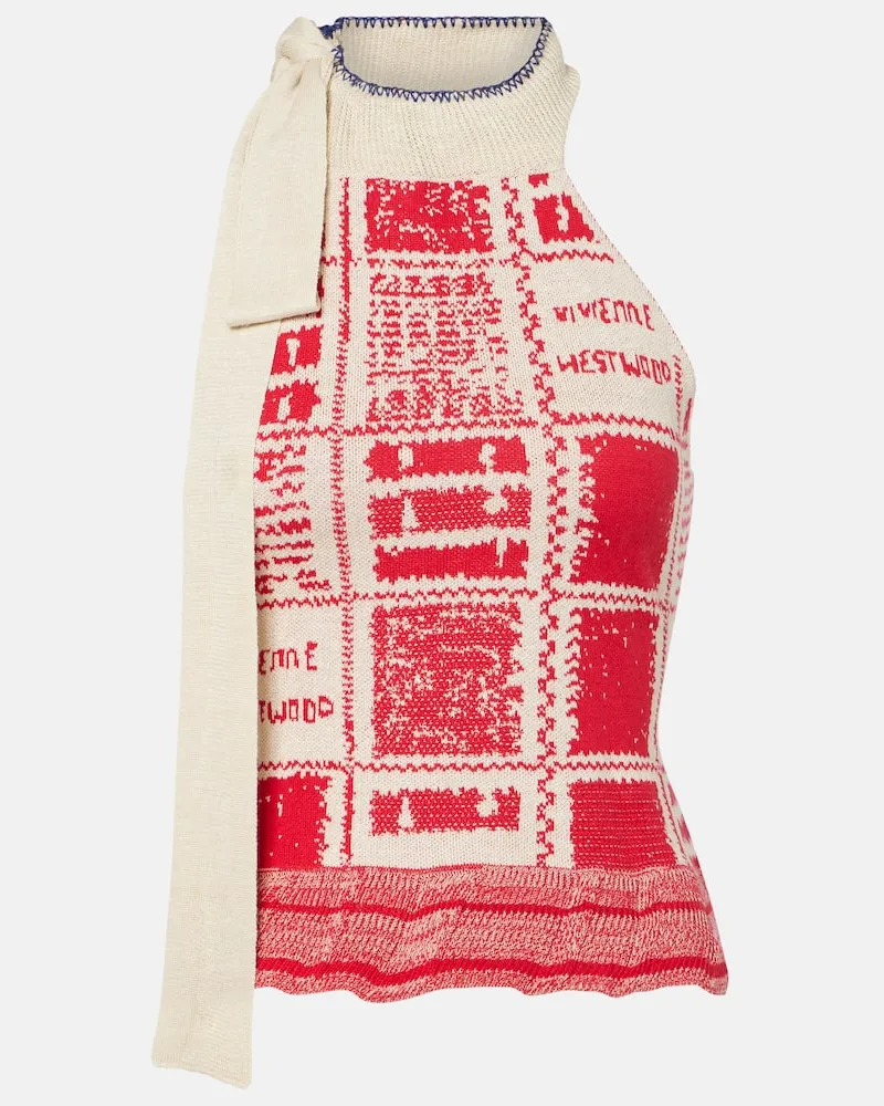 Vivienne Westwood Top aus Hanf und Baumwolle Rot