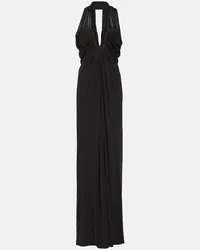 Saint Laurent Robe aus Jersey Schwarz