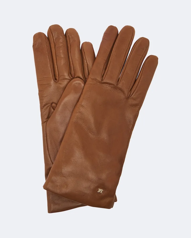 Max Mara Handschuhe aus Leder Braun