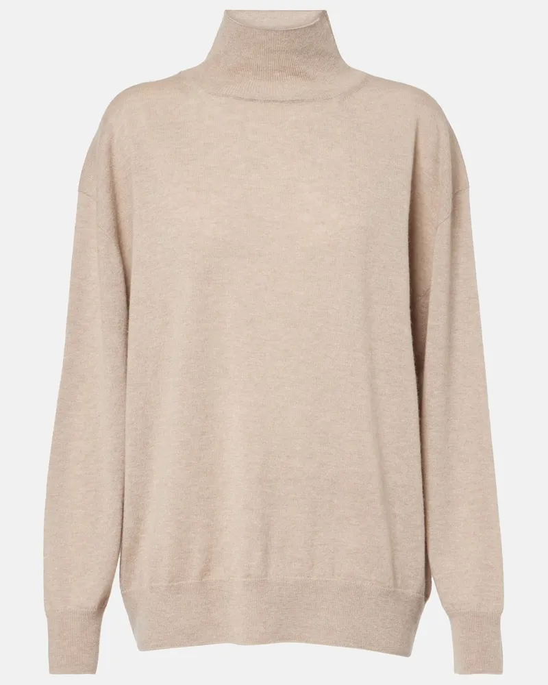 The Row Rollkragenpullover Jabari aus Kaschmir Beige