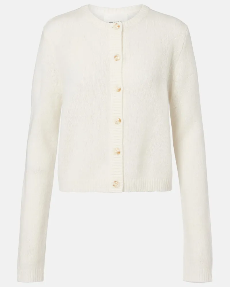 Lisa Yang Cardigan Felicia aus Kaschmir und Seide Weiß