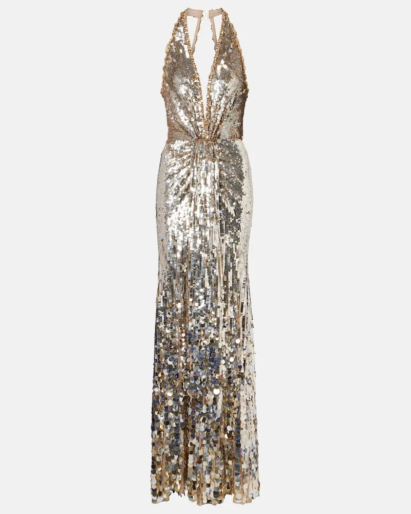 Jenny Packham Robe Mars mit Pailletten Gold