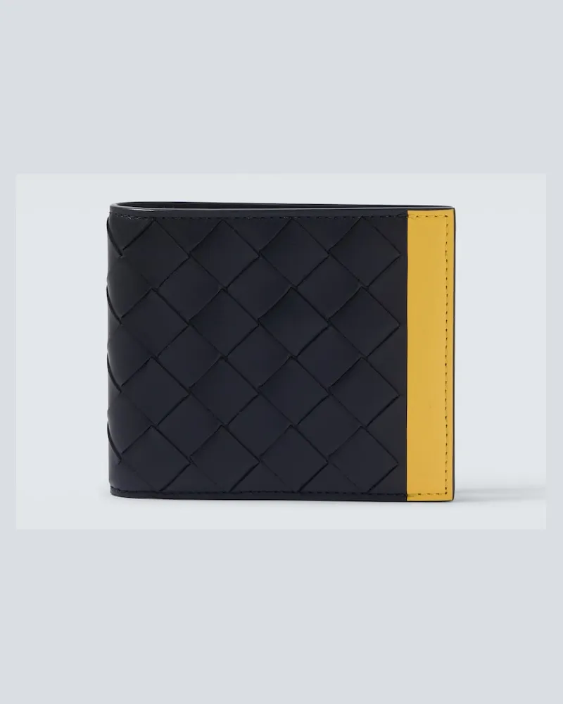 Bottega Veneta Portemonnaie Intrecciato aus Leder Schwarz