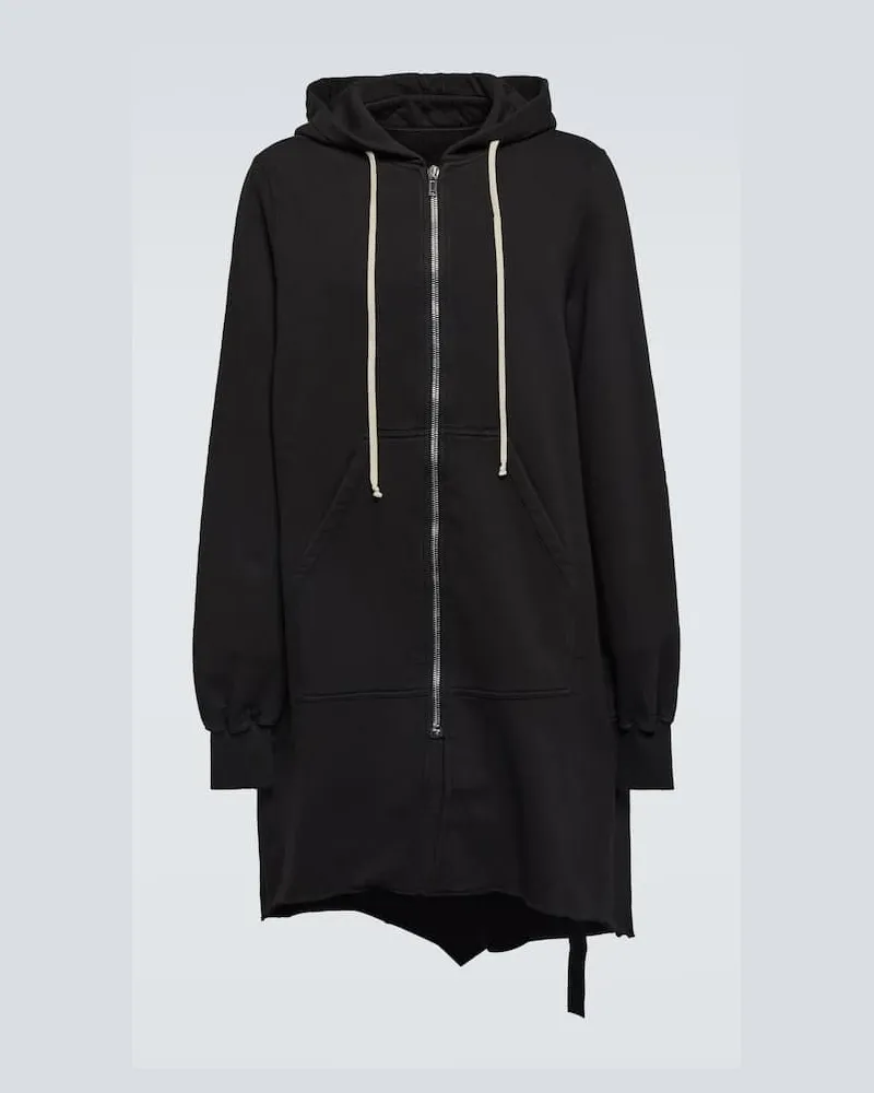 Rick Owens Oversize-Hoodie aus Baumwoll-Jersey Schwarz