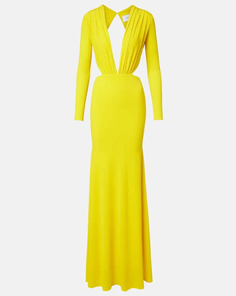 Alex Perry Robe aus Crêpe-Jersey Gelb