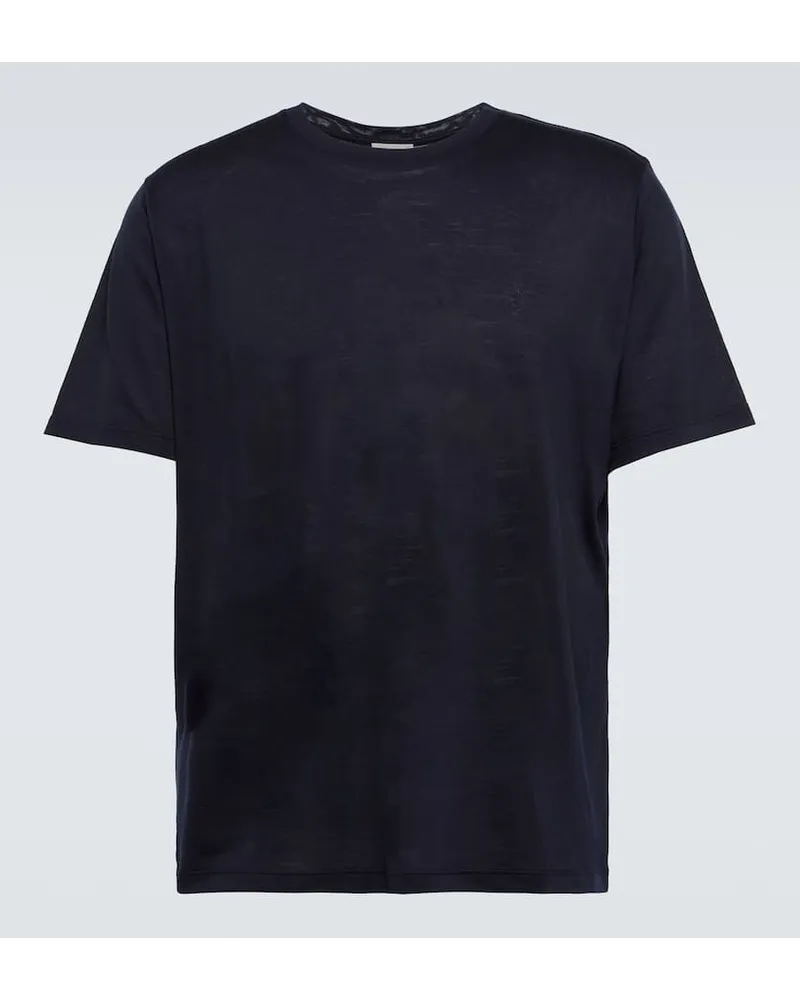 Saint Laurent T-Shirt aus Jersey Blau