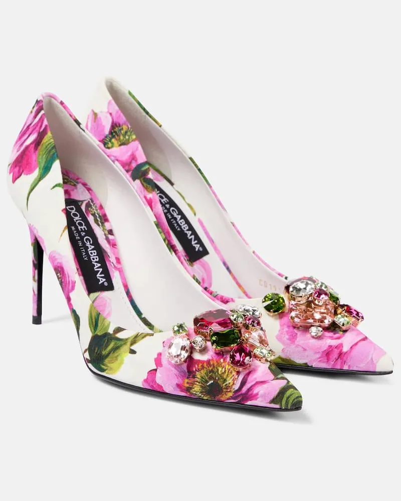Dolce & Gabbana Pumps mit Kristallen Rosa
