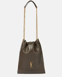 Saint Laurent Schultertasche Jamie 4.3 Pochon aus Leder Braun