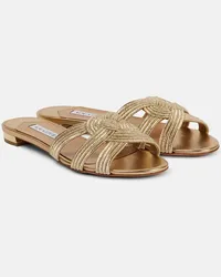 Aquazzura Pantoletten Felix Gold