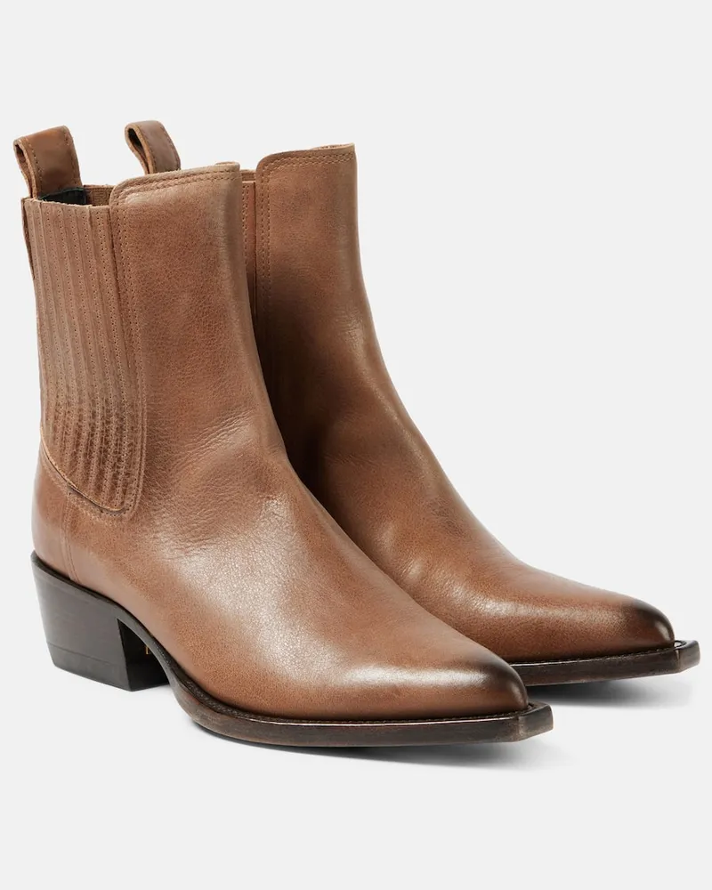 Golden Goose Ankle Boots Debbie Beatles aus Leder Braun