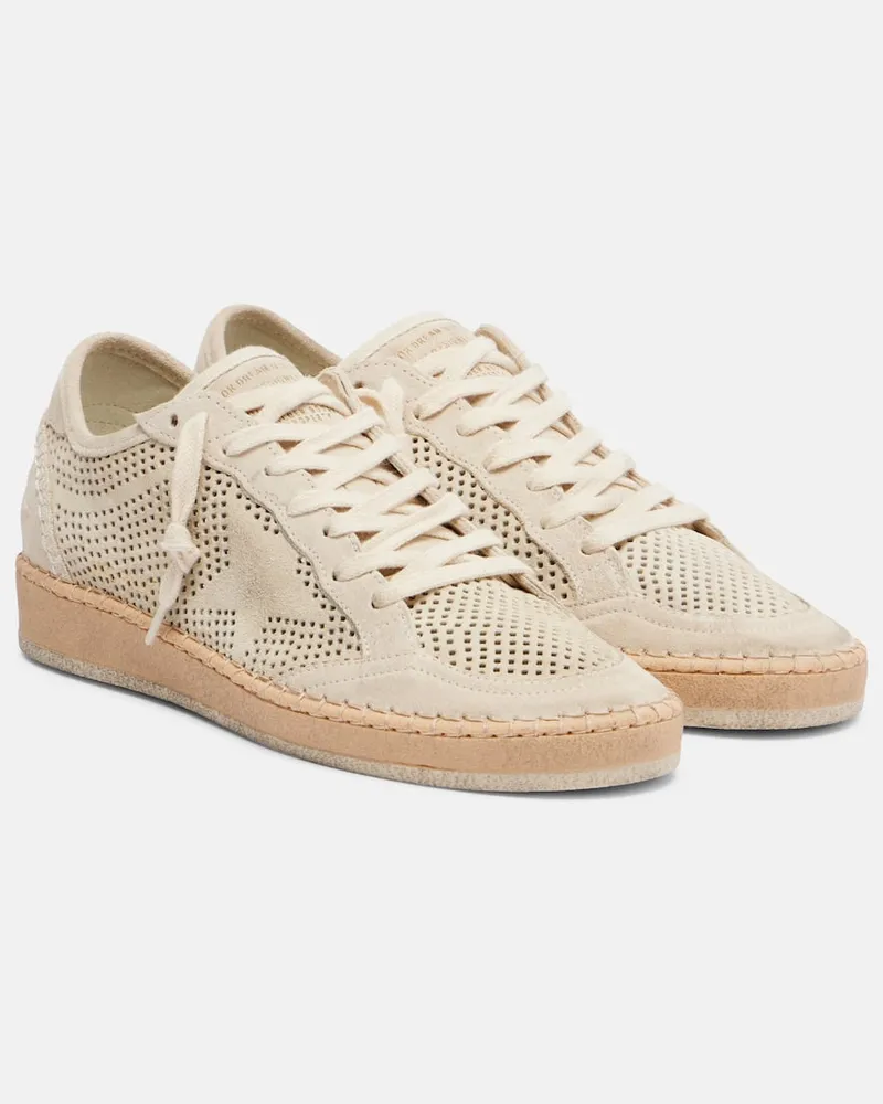 Golden Goose Sneakers Ball Star aus Leder Beige