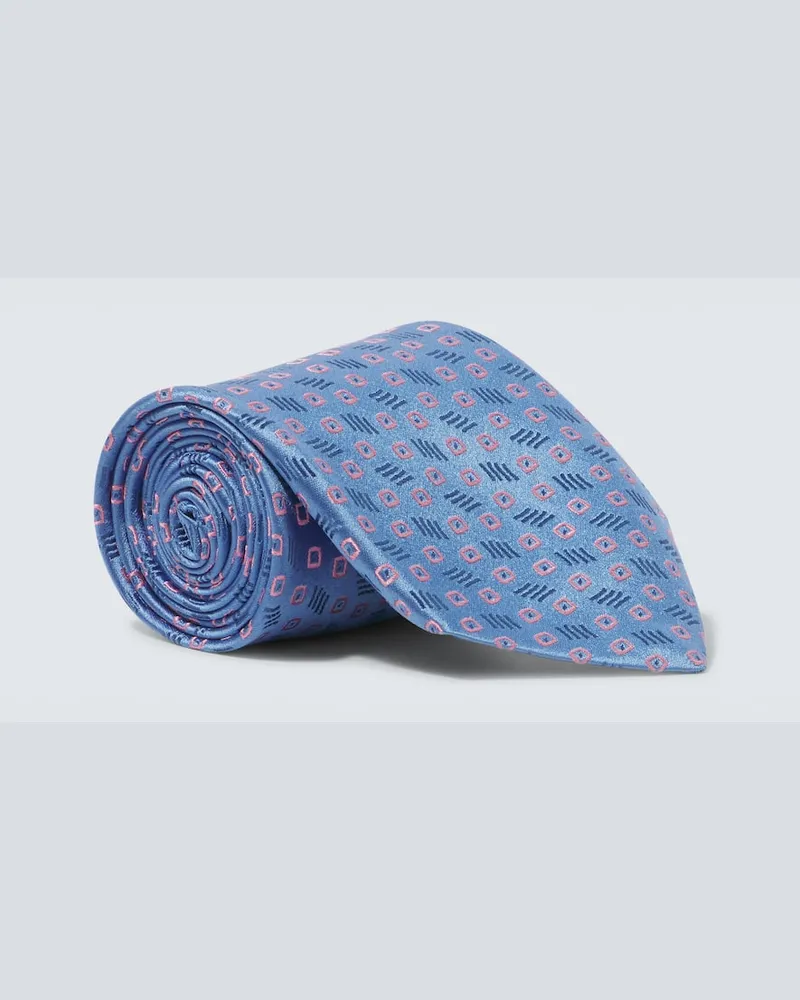 Charvet Krawatte aus Seide Blau