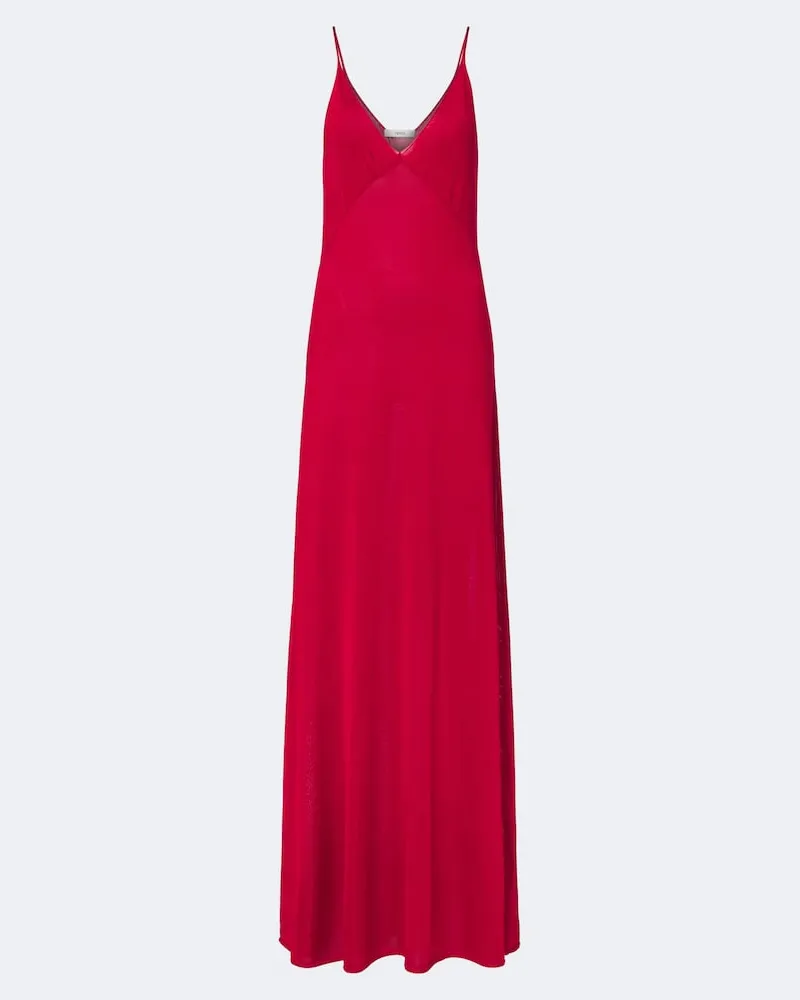 Fendi Maxikleid aus Seide Rot