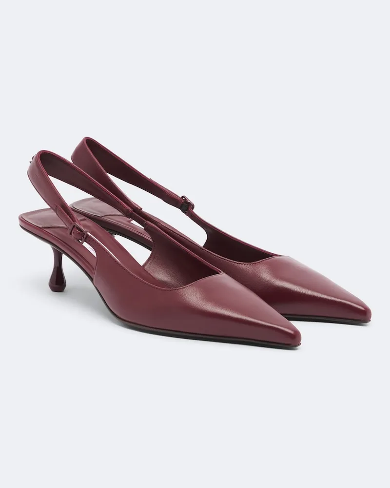 Jimmy Choo Slingback-Pumps Amel aus Leder Burgunderrot