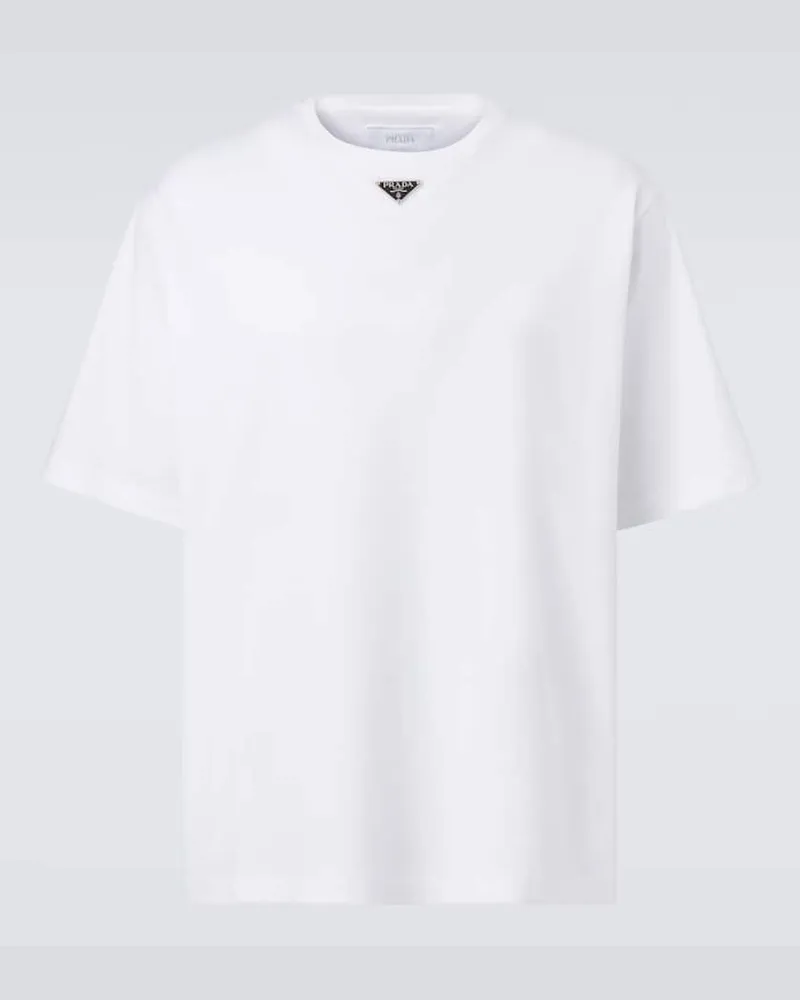 Prada T-Shirt aus Baumwolle Weiß